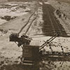Faschinenfundament für den neuen Damm am Diepoldsauer Durchstich am 13.7.1913