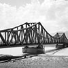 Rheinbrücke Widnau-Diepoldsau, Landschaftsaufnahme mit Wolkenstimmung. 1937