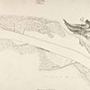 Flusslauf zwischen Sennwald und Bodensee: Wuhrbauten, Übersichtsplan in 21 Teilblättern. Blatt 8 von Martin Ritter von Kink, Projektleitung 1834