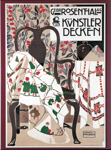 Werbeplakat für Künstlerdecken