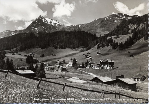 Gargellen im Montafon gegen Madrisaspitze