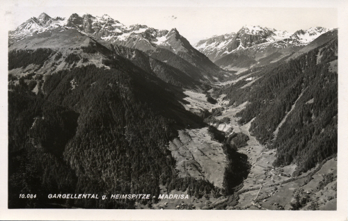 Gargellental gegen Heimspitze und Madrisa