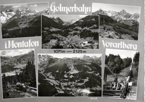 Golmerbahn im Montafon 1071 - 2125 m