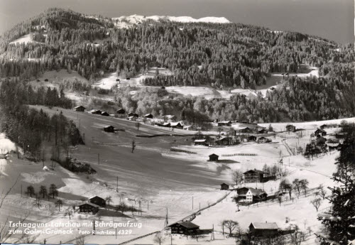 Tschagguns-Latschau mit Schrägaufzug zum Golm / Grüneck