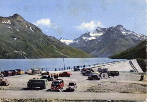 Silvretta Hochalpenstraße und Silvretta Stausee mit Piz Buin