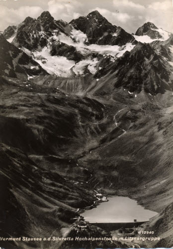 Vermunt Stausee an der Silvretta Hochalpenstraße mit Litznergruppe