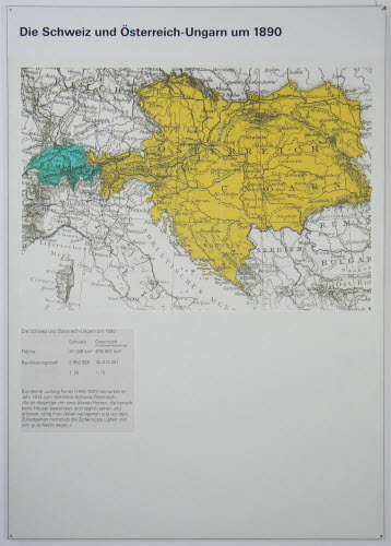 Tafel: Die Schweiz und Österreich-Ungarn um 1890