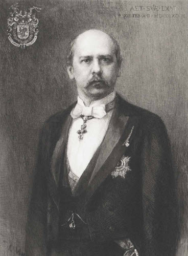 Gustav Graf Kálnoky 1832 –1898. 1881 –1895 Österreichischer Außenminister. Bevollmächtigter von Kaiser Franz Josef I. für die Verhandlungen zum Staatsvertrag von 1892