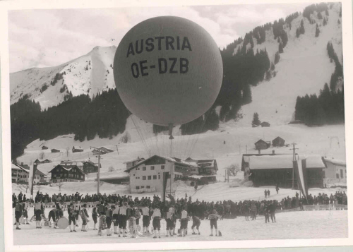 Ballonaufstieg im Winter 1965, Riezlern